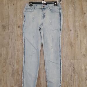 AZI Full Length Jeans with Fringe NWT